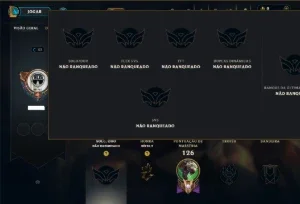 Unranked com 35 Champs e 10 Skins