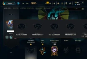 Unranked com 50 Champs e 13 Skins