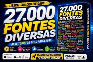 Pack de 27 Mil Fontes - Variedade Completa para Design