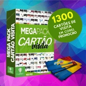Mega Pack de Cartões de Visita Editáveis em CorelDRAW + 1000