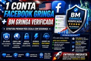 1 Conta Facebook Gringa + BM Gringa Verificada | 2FA Ativo