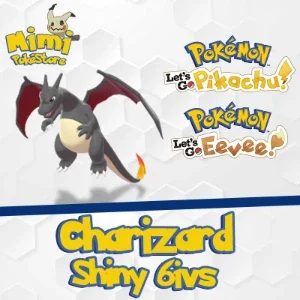 Charizard ou Charmander Shiny Pokémon Let's GO Pikachu Eevee