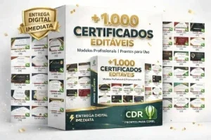 1000 Certificados Premium Editáveis no CorelDraw