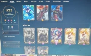 vendo conta League of Legends 323 skin