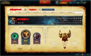 Conta criada em 2015 Ouro 5 com 62 skins e 123 campeoes