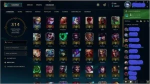 Conta Lol c/103 skins, 1.3k gasto em R$