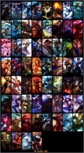 Conta lvl 32, 88 champions e 60 skins.
