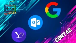 Conta gmail(google), outlook(microsoft), yahoo