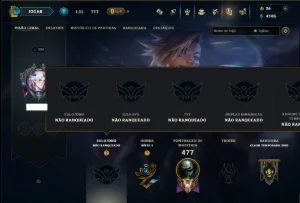 Unranked com 130 Champs e 115 Skins +3 Prestigios