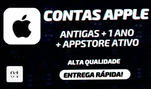 CONTAS APPLE ANTIGAS + 1 ANO + APPSTORE [ALTA QUALIDADE]