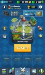 Clash Royale Lvl10 5 Lendarias e 2500 Gemas 22.k Gold