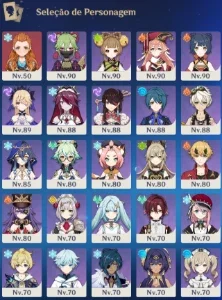 Genshin Ar60- 66 Personagens(26 T5) Garantido* + 14 Armas T5