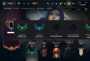 Esmeralda 1 com TODOS os Champs e 257 Skins ( JG / MID ADC )