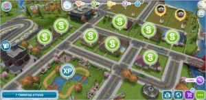 The sims free player conta nível 30