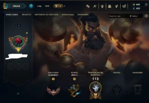 Conta Lol Bronze, 28 Skins, 2 Ultimate, 1 Mitica, 2 Lendaria