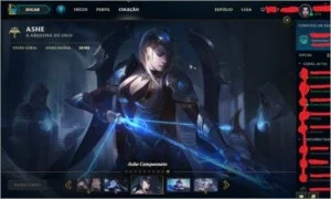 Conta LOL Borda Ouro, Quase full champ / 136 skins