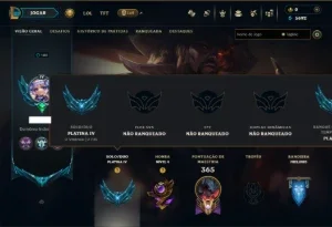 Platina 4 com 125 Champs e 58 Skins