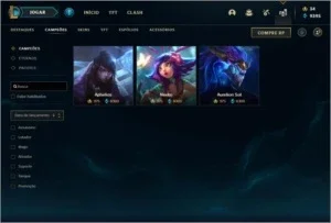 Conta Lol,Diamante 3 solo/diamante4 flex,147 campeões,94skin