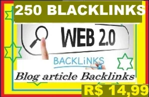 250 backlinks de blog Web2.0 com boa autoridade de domínio