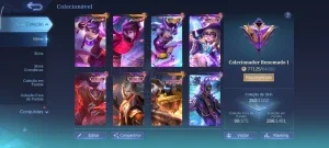 Conta top Kof + colector+ transformes Mobile legends.