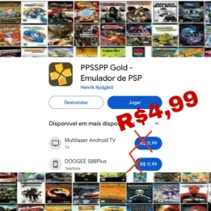 PSP Gold com vários Jogos