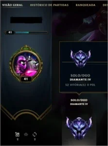 Conta diamante 4 MMR bom