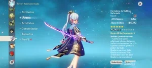 Conta Genshin com 9 personagens 5 estrelas