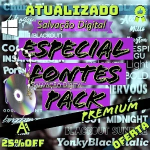Pacote de Fontes Especiais para CorelDraw Adobe Microsoft