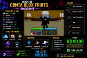 Conta Blox Fruits Completa | Dark Blade, CDK, TTK e Portal