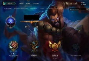 Conta Lol Gold V (+Borda); 86 campeões e 39 skins