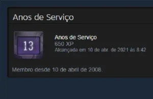 Conta Steam 13 Anos