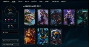 CONTA LEAGUE OF LEGENDS COM MUITAS SKINS