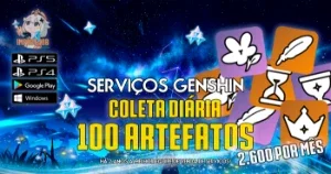 SERVIÇOS GENSHIN - Coleta 100 artefatos diários 