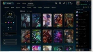 Conta League of Legends Platina 3  tds came 126skins