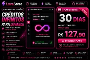 Extensão Lovable Créditos Infinitos | LovaStore - 30 dias