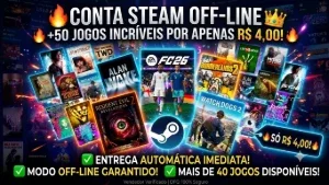 CONTA STEAM OFF-LINE 50 JOGOS | FC 26 • RE • WD2