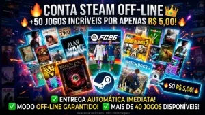 CONTA STEAM OFF-LINE 50 JOGOS | FC 26 • RE • WD2