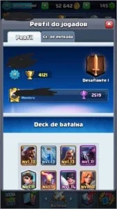 CONTA CLASH ROYALE TODAS AS CARTAS