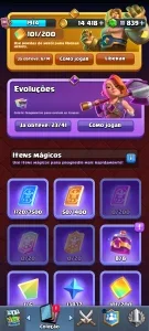 Conta Clash Royale 8 Anos - 11k+ Gemas - 23 Evoluções - Pron