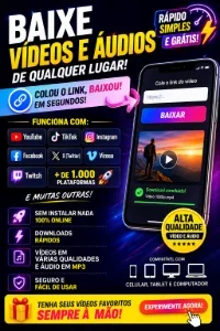 🚀 Baixe vídeos e áudios das suas plataformas favoritas!