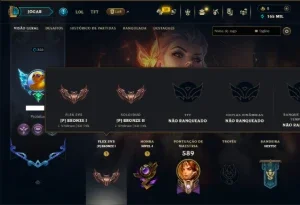 Bronze 2 com TODOS os Champs e 223 Skins ( SUP / JG )