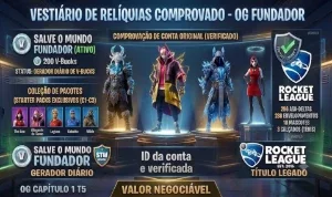 Conta OG 421 Skins l raras | Salve o Mundo Fundador | RL 201