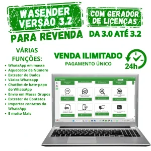 Software Wasender 3.2 Envio Em Massa + Chatbot 2024 