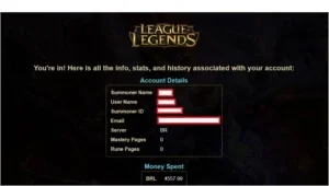 Conta League of Legends Completa
