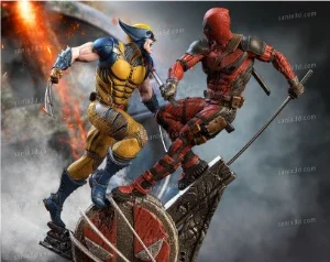 Deadpool vs. Wolverine 3d stl