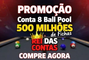 PROMOÇÃO: Conta 8 Ball Pool 500 MILHÕES de Fichas + Notas
