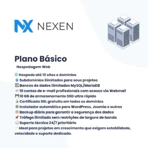Plano Básico —  Hospedagem de Sites — A partir de R$9/mês