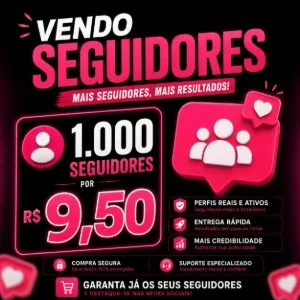 INSTAGRAM 1.000 Seguidores por R$ 9,50