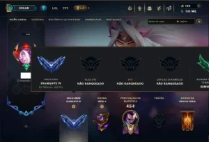 Diamante 4 com TODOS os Champs e 154 Skins +2 Prestigios