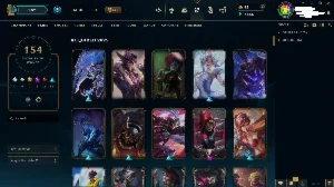 Conta de lol lvl 288 - 154 skins